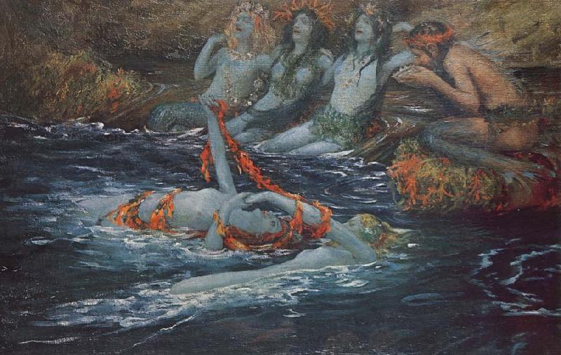 Rupert Bunny Mermaids dancing